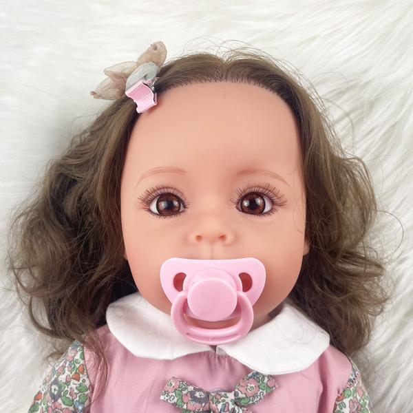 Imagem de Boneca Reborn Baby Doll PLAYSKY Lily 22" de silicone de vinil de corpo inteiro