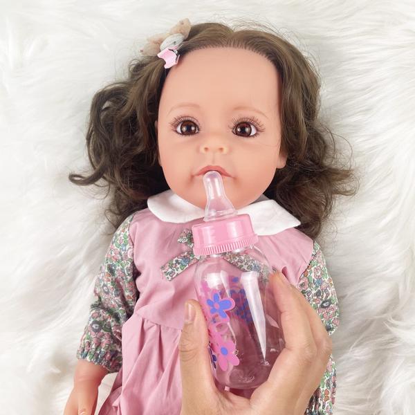 Imagem de Boneca Reborn Baby Doll PLAYSKY Lily 22" de silicone de vinil de corpo inteiro