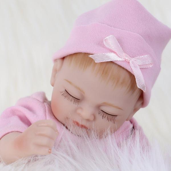 Imagem de Boneca Reborn Baby Doll Realistic Silicone Vinyl Girl 25 cm