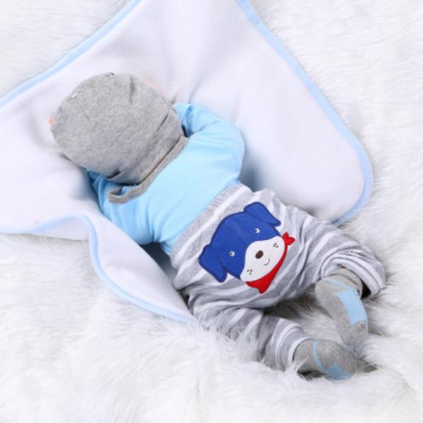 Imagem de Boneca Reborn Baby Doll Wokex Lifelike Silicone 55 cm com roupas