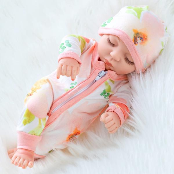 Imagem de Boneca Reborn Baby Doll XFEYUE 25 cm com conjunto de roupas para crianças e meninas