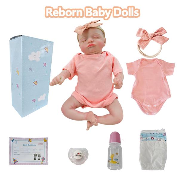 Imagem de Boneca Reborn Baby Doll XSWPL realista de 45 cm com caixa de presente para crianças a partir de 3 anos