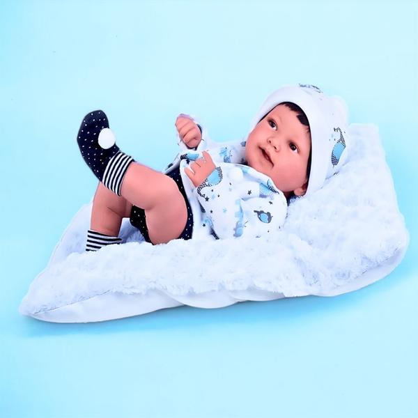 Imagem de Boneca Reborn Bebê Anny Doll Baby Menino Realista Grande 42cm