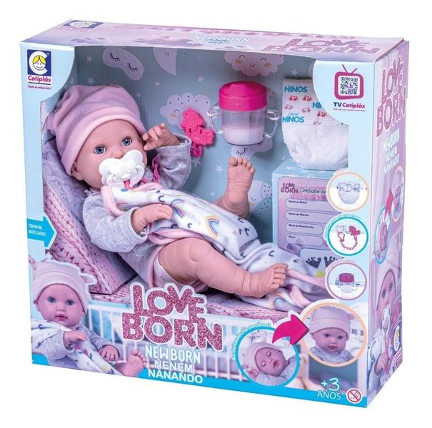 Imagem de Boneca Reborn Bebê Love Born Nenem Nanando - Cotiplás 2588