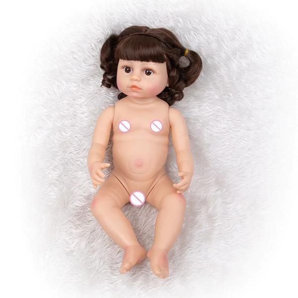 Imagem de Boneca Reborn Bebê Realista Corpo de Silicone Com Pelúcia