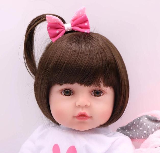 Imagem de Boneca Reborn Bebê Realista Menina 100% Silicone