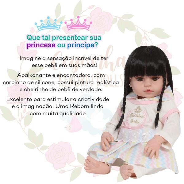 Imagem de Boneca Reborn Bebê Recém Nascida Com Chupeta 13 Itens