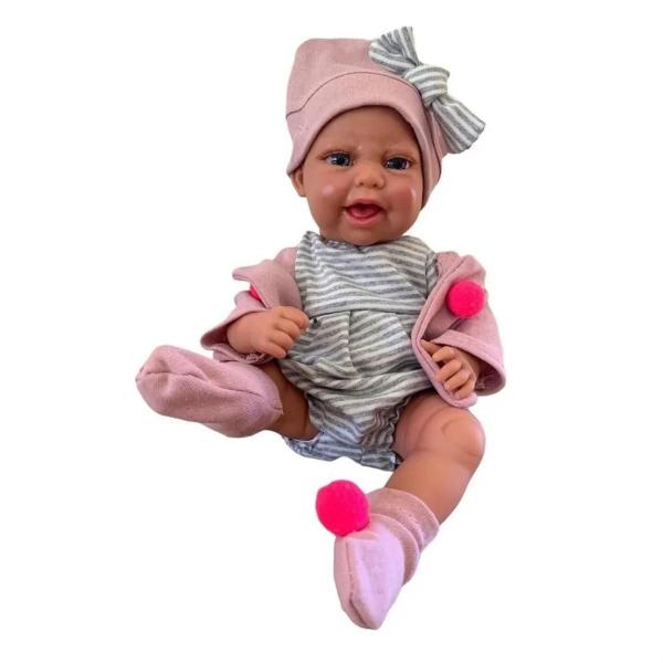 Imagem de Boneca Reborn Boutique Dolls Reborn Com Macacao Rosa