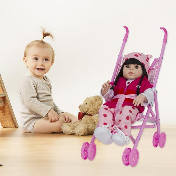 Boneca Reborn de Silicone Girafinha Bolsa Itens Envio 24 hrs - Cegonha Reborn Dolls Imagem de Boneca Reborn de Silicone Girafinha Bolsa Itens Envio 24 hrs