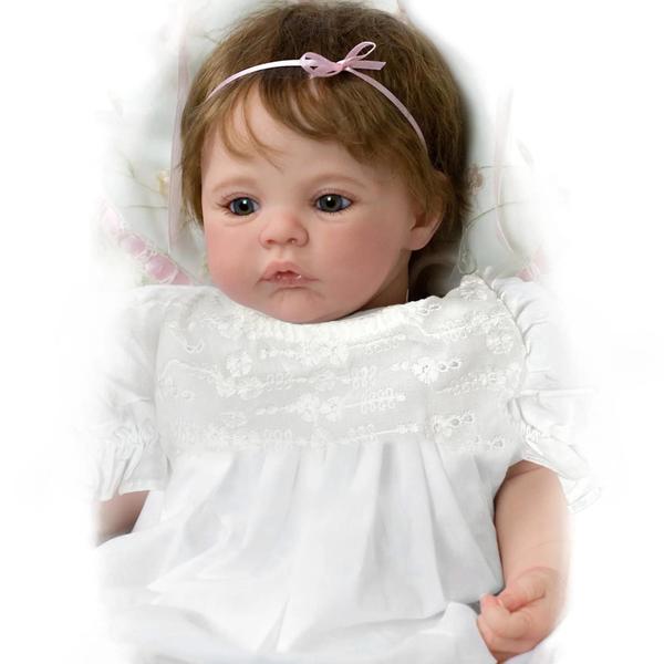 Boneca Reborn de Silicone Realista 45cm - Bebê Menina Artesanal Imagem de Boneca Reborn de Silicone Realista 45cm - Bebê Menina Artesanal
