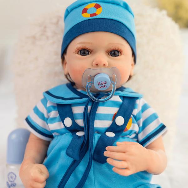 Imagem de Boneca Reborn FANCCI Realistic Boy 45 cm com roupas e brinquedos