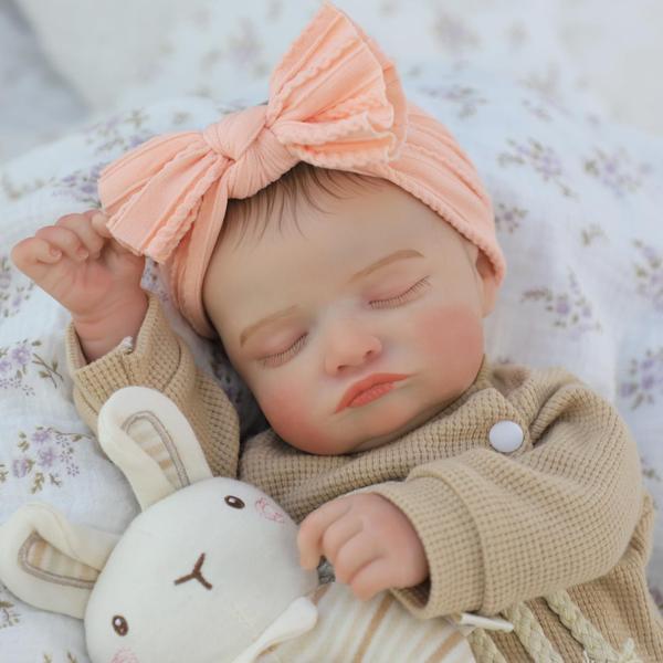 Imagem de Boneca Reborn KSBD Lifelike Sleeping 50 cm com brinquedo de alimentação