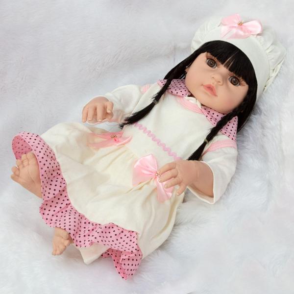 Boneca Reborn Morena 100% Silicone 24 Itens Enxoval Completo - Cegonha Reborn Dolls Imagem de Boneca Reborn Morena 100% Silicone 24 Itens Enxoval Completo