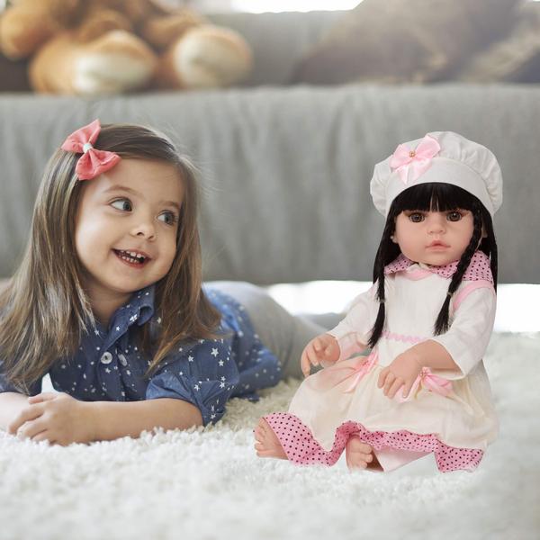 Boneca Reborn Morena Linda Pode Banho Lindos Acessórios Luxo - Cegonha Reborn Dolls Imagem de Boneca Reborn Morena Linda Pode Banho Lindos Acessórios Luxo
