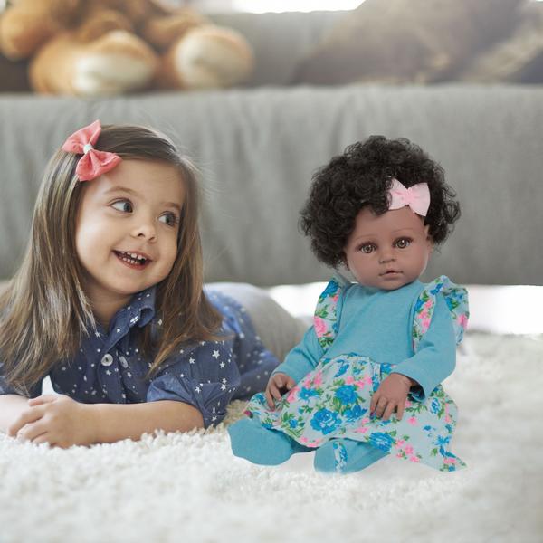 Boneca Reborn Negra Corpo Vinil Siliconado Bolsa 20 Itens - Cegonha Reborn Dolls Imagem de Boneca Reborn Negra Corpo Vinil Siliconado Bolsa 20 Itens