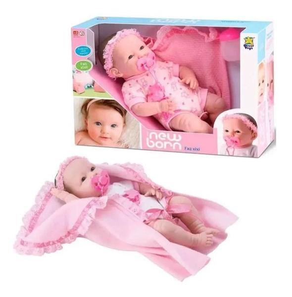 Imagem de Boneca Reborn - New Born - Faz Xixi Divertoys Com Acessórios