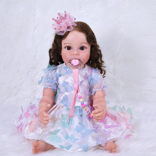 Imagem de Boneca Reborn PLAYSKY Anna 22” com vestido borboleta 3+