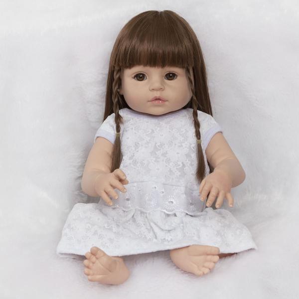 Imagem de Boneca Reborn Recém Nascida Baby Gatinha Bolsa 20 Acessórios