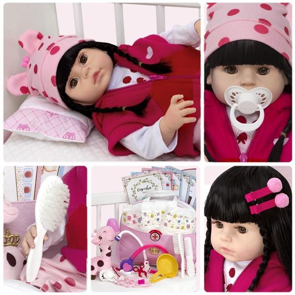 Boneca Reborn Recem Nascida Silicone Girafinha Enxoval Luxo - Cegonha Reborn Dolls Imagem de Boneca Reborn Recem Nascida Silicone Girafinha Enxoval Luxo