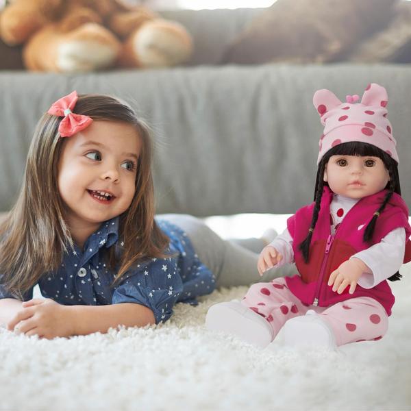Boneca Reborn Recem Nascida Silicone Girafinha Enxoval Luxo - Cegonha Reborn Dolls Imagem de Boneca Reborn Recem Nascida Silicone Girafinha Enxoval Luxo