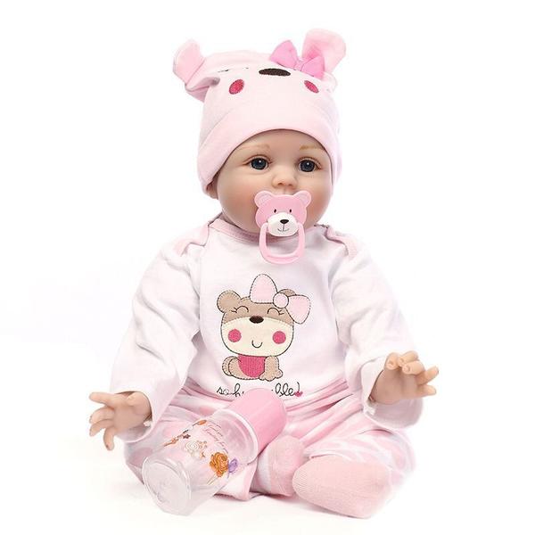 Boneca Reborn Wokex Realistic 16 Silicone Lovely Baby Girl 40c Imagem de Boneca Reborn Wokex Realistic 16 Silicone Lovely Baby Girl 40c
