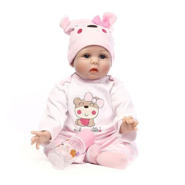 Boneca Reborn Wokex Realistic 16 Silicone Lovely Baby Girl 40c Imagem de Boneca Reborn Wokex Realistic 16 Silicone Lovely Baby Girl 40c