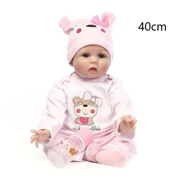 Boneca Reborn Wokex Realistic 16 Silicone Lovely Baby Girl 40c Imagem de Boneca Reborn Wokex Realistic 16 Silicone Lovely Baby Girl 40c