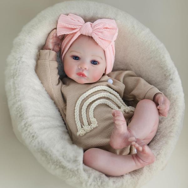 Boneca Reborn WOOROY Realistic 45 cm com roupa e acessórios Imagem de Boneca Reborn WOOROY Realistic 45 cm com roupa e acessórios