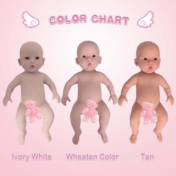 Imagem de Boneca Reborn YIQI Full Silicone 47 cm 3,1 kg com roupas