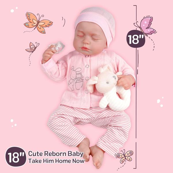 Imagem de Boneca Renascida JIZHI Lifelike American Sleeping Girl 45cm