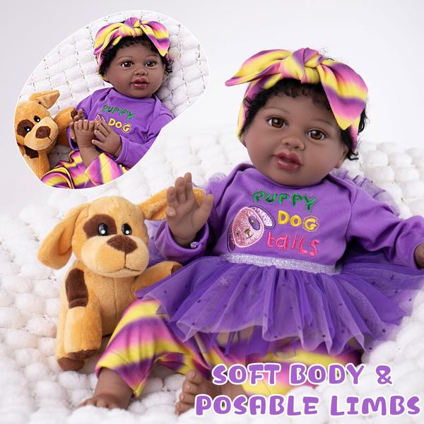 Imagem de Boneca Renascida Milidool Afro-Americana Girl 55cm