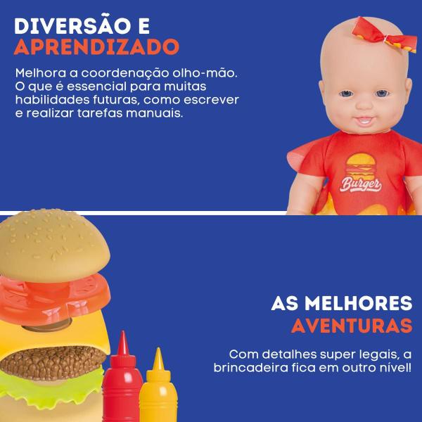 Imagem de Boneca Sapekinha Fast Food Hamburguer Meninas