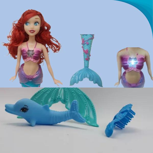 Imagem de Boneca Sereia Com Música Para Sua Filha Ideal Para Presente Com Garantia