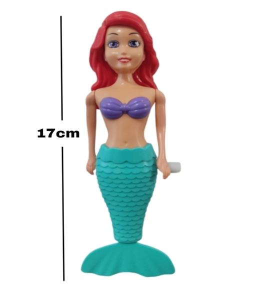 Imagem de Boneca Sereia Nadadora Cauda Articulada A Corda Nada Sozinha Brinquedo De Menina