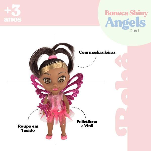 Imagem de Boneca Shiny Angels 3 em 1 Sereia Fada e Bailarina