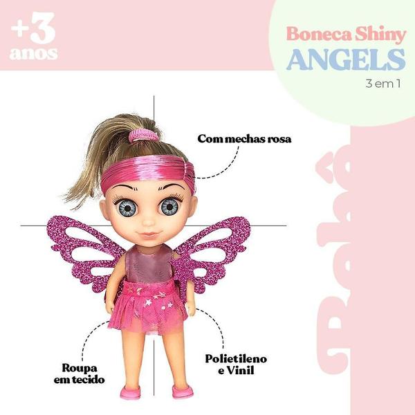 Imagem de Boneca Shiny Angels 3 Em 1 Sereia Fada E Bailarina