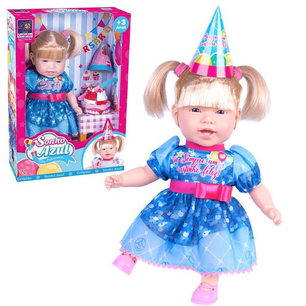 Imagem de Boneca Sonho Azul com Vestido Azul Festa de Aniversário