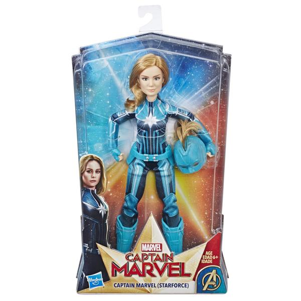 Imagem de Boneca Super Hero Marvel Capitã Marvel Starforce com capacete