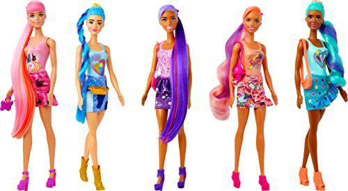 Imagem de Boneca Surpresa Color Reveal da Barbie com 6 Itens - Totalmente Divertido