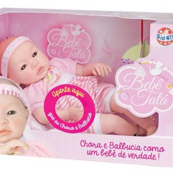 Imagem de Boneca Tata Chora de Verdade Bebe Real Sid Nyl 785