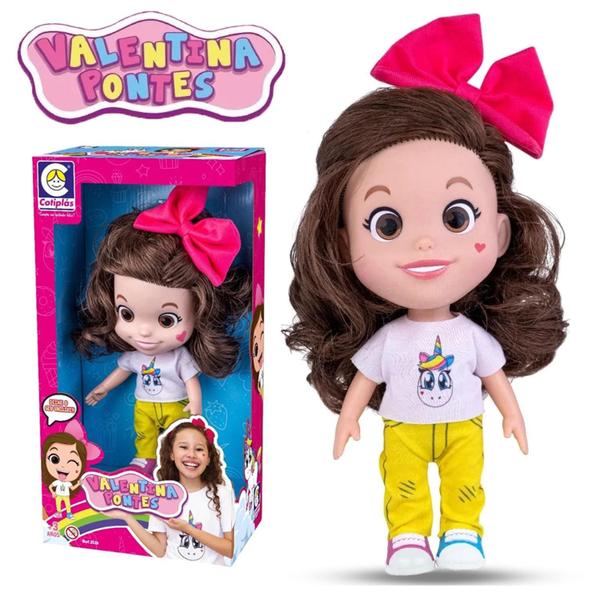 Imagem de Boneca Valentina Pontes Youtuber Original Cotiplas Brinquedo