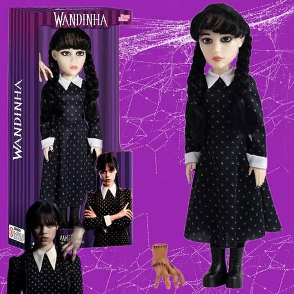 Imagem de Boneca Vandinha Addams + Mãozinha Baby Brink 42cm Ref.1845