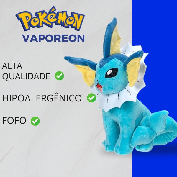 Imagem de Boneca Vaporeon Brinquedo Pelúcia Infantil Pokémon - Sunny