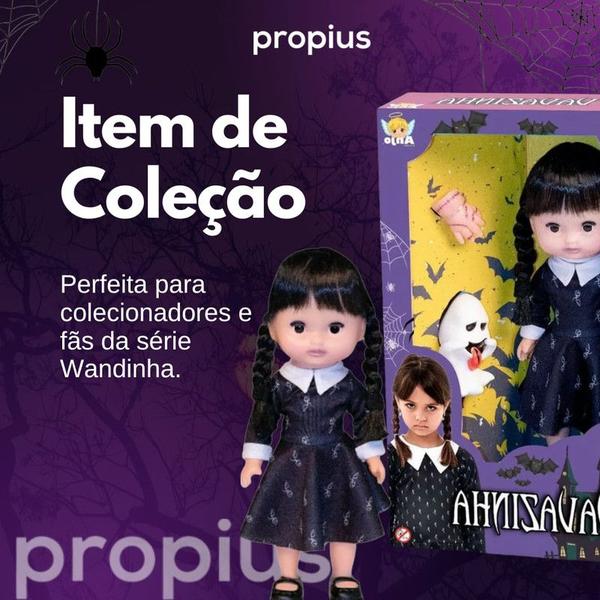 Imagem de Boneca Vavazinha Fantasminha Acessório Família Addams Corpo Emborrachado Encanto Divertida