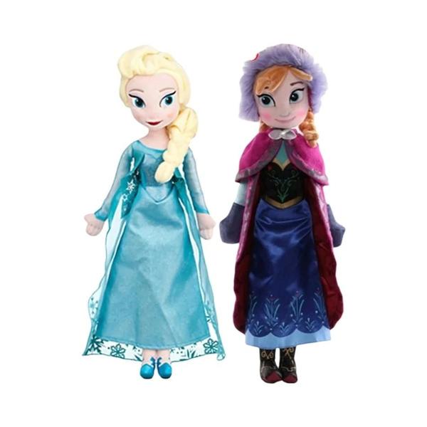 Imagem de Bonecas de Pelúcia Anna e Elsa Frozen - 30-50cm - Brinquedo Infantil