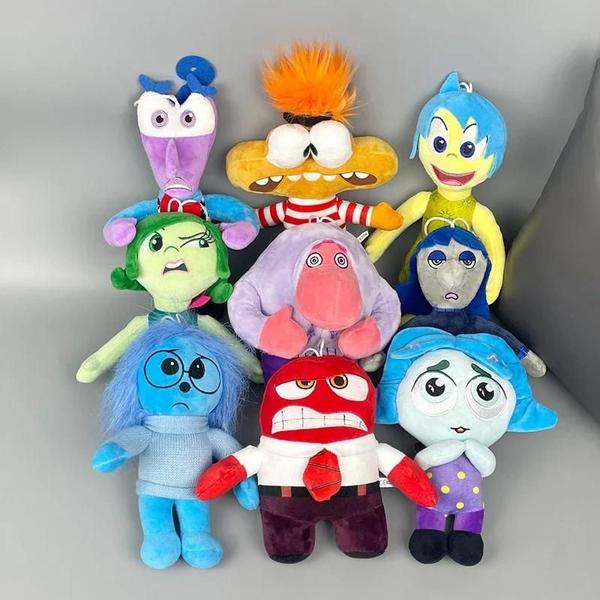 Imagem de Bonecas de Pelúcia Disney Pixar Divertida Mente - Alegria, Tristeza, Medo, Raiva e Nojinho (20-30cm)