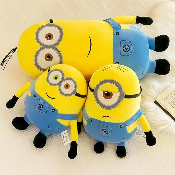 Imagem de Bonecas de Pelúcia Minions Bob e Stuart - Despicable Me - Kawaii