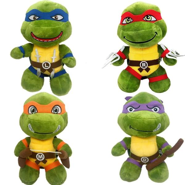 Imagem de Bonecas de Pelúcia Tartarugas Ninja (25cm) - Leonardo, Raphael, Donatello e Michelangelo