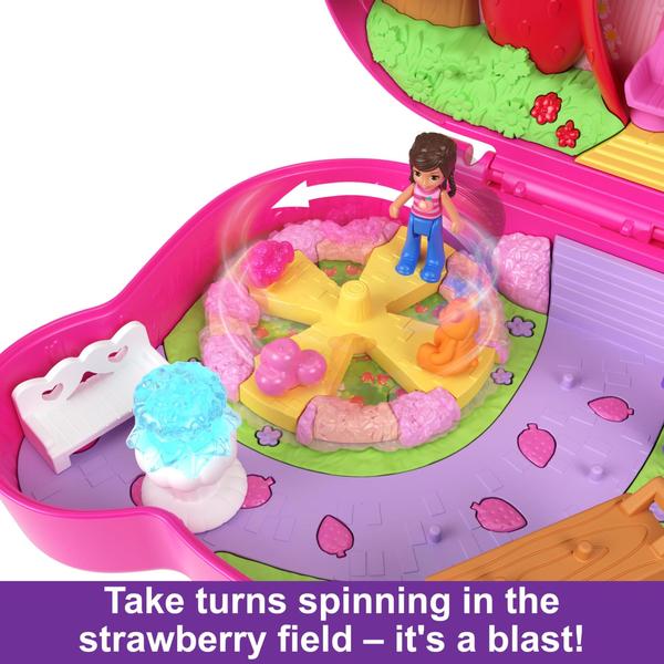 Imagem de Bonecas e conjunto de brinquedos Polly Pocket Straw-Beary Patch com 2 bonecas