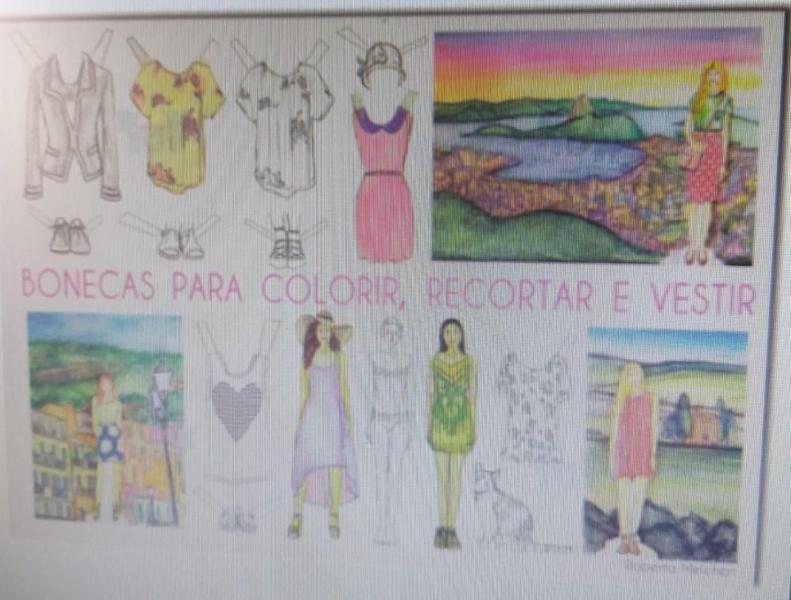 Imagem de Bonecas Para Colorir, Recortar e Vestir